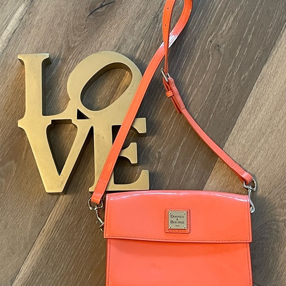 Dooney & Bourke Handbags - Dooney & Bourke Vibrant Melon Patent Leather Crossbody Bag